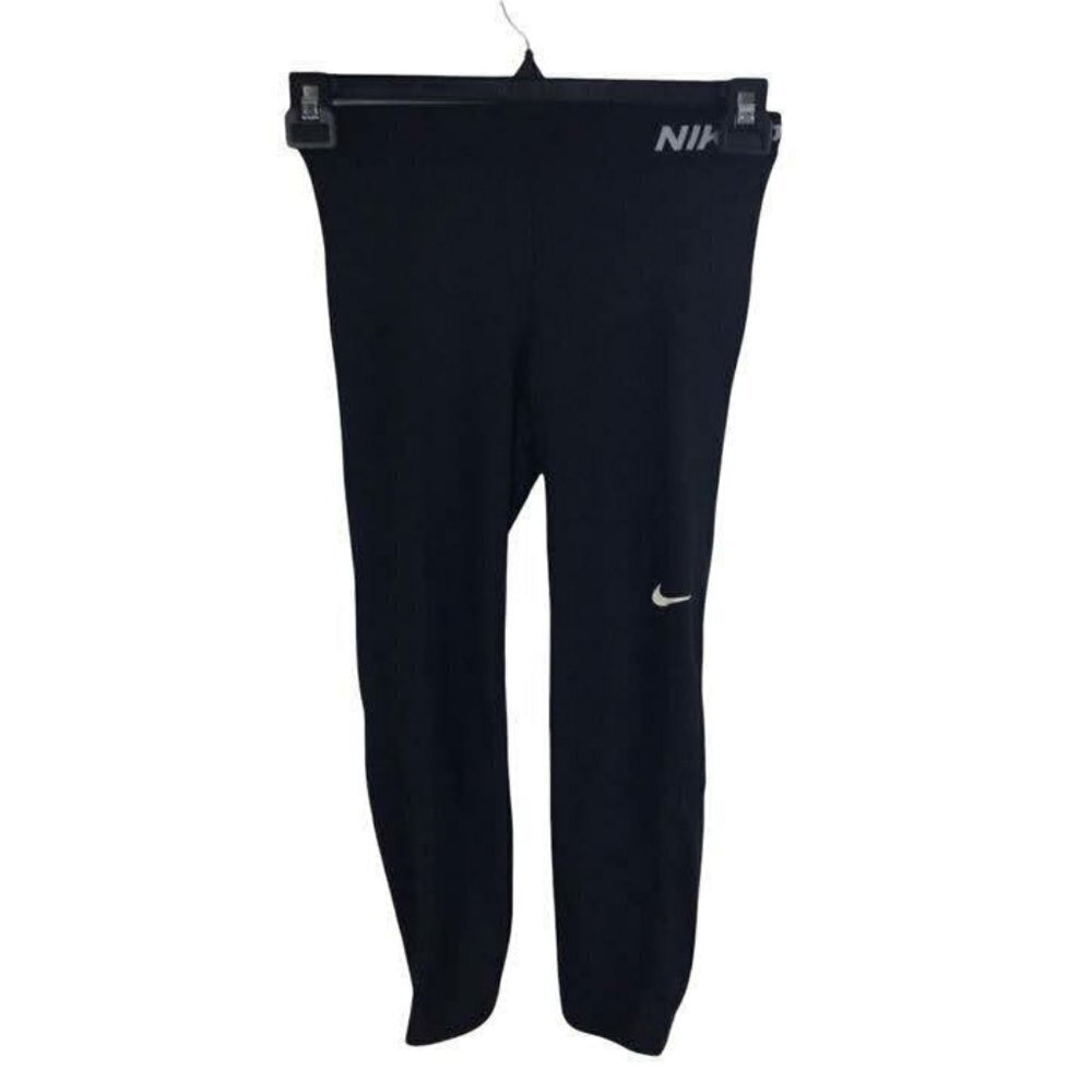 Nike Womens Pro Cool Dri Fit Black Training Capri Stretch Leggings Sz Small